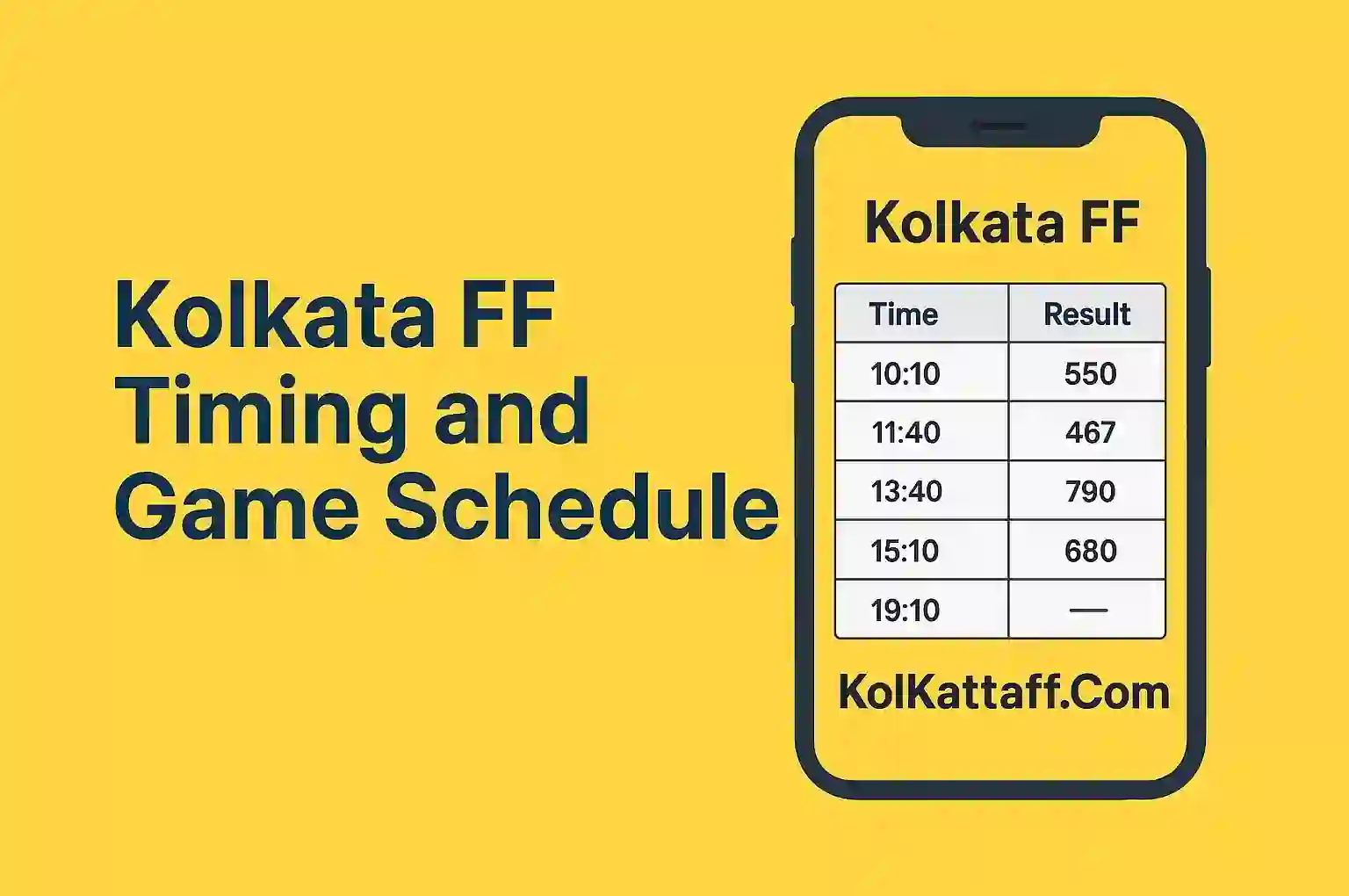 Kolkata FF Timing and Game Schedule
