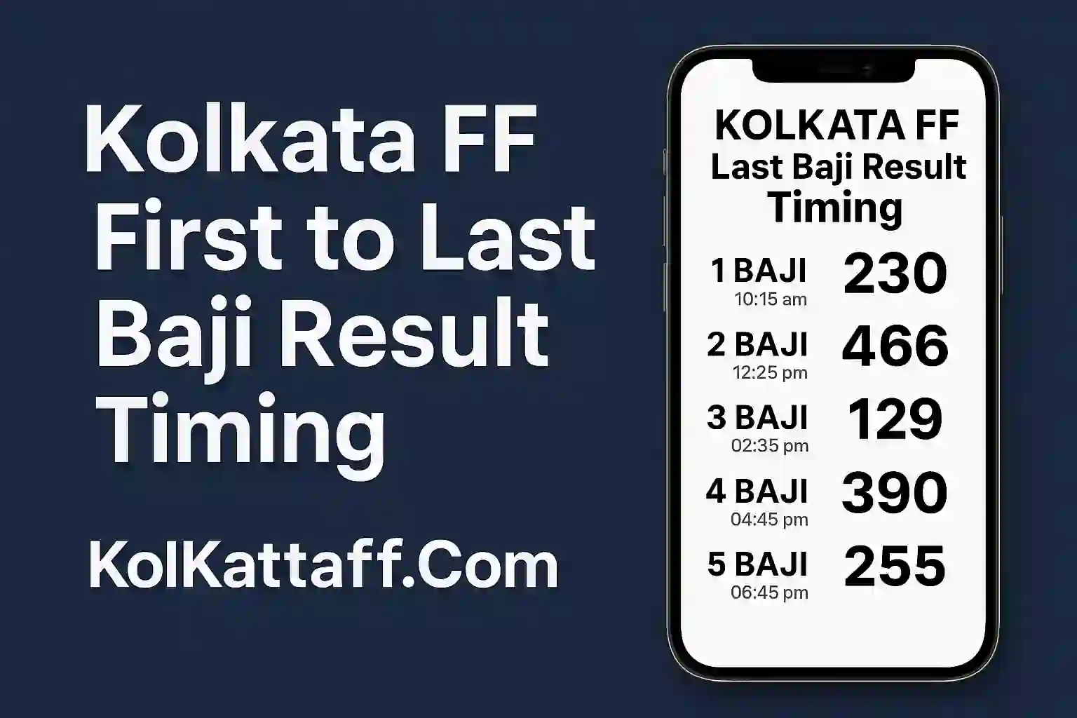 Kolkata FF First to Last Baji Result Timing (1)