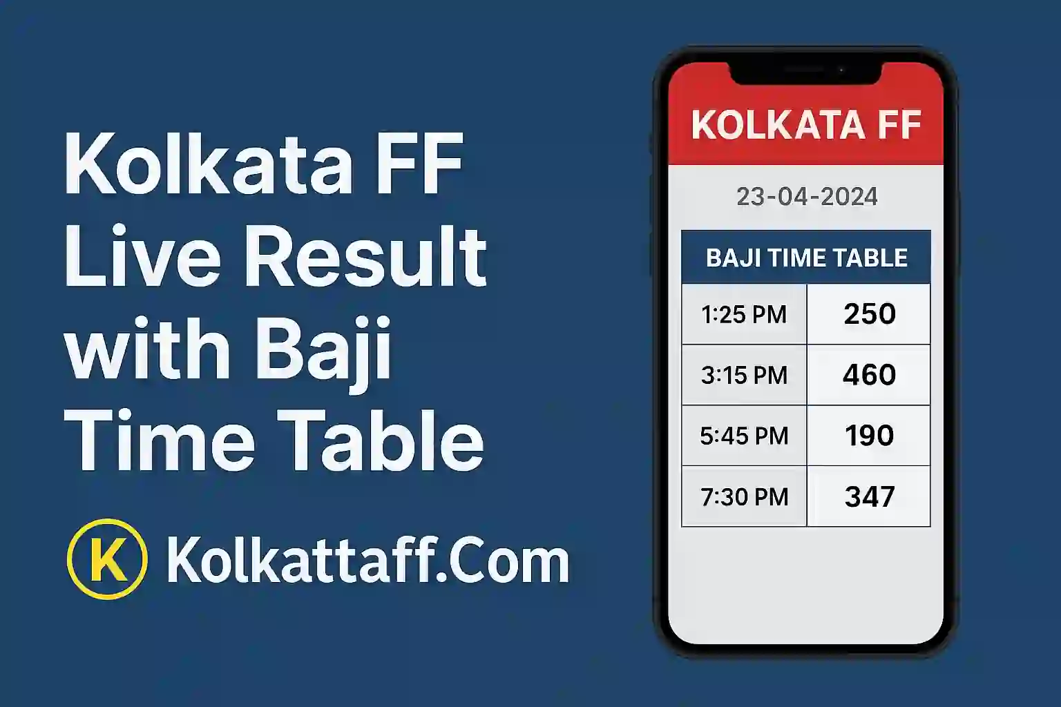 Kolkata FF Live Result with Baji Time Table (1)